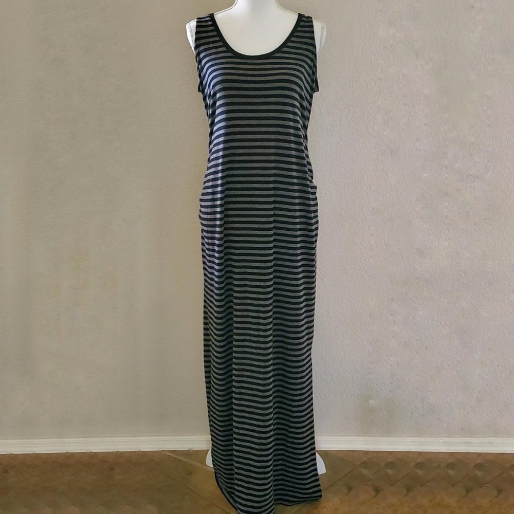 Old Navy Striped Maxi Tank Dress Maternity M